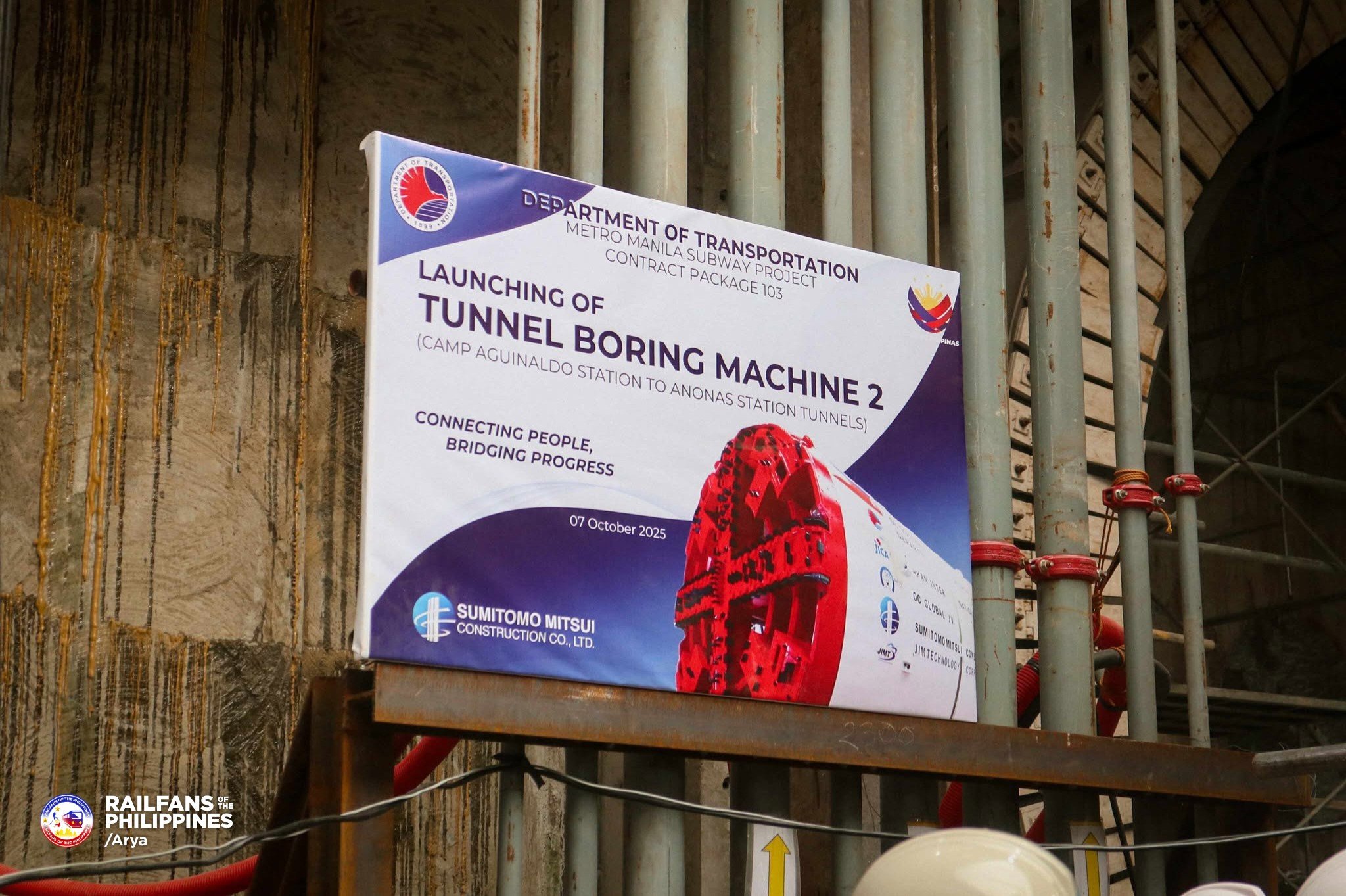 DOTr Deploys Another Tunnel Boring Machine for Metro Manila Subway Project